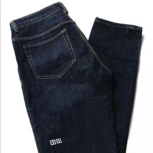 Ksubi Blue Cotton High Rose Denim Skinny Jeans 29